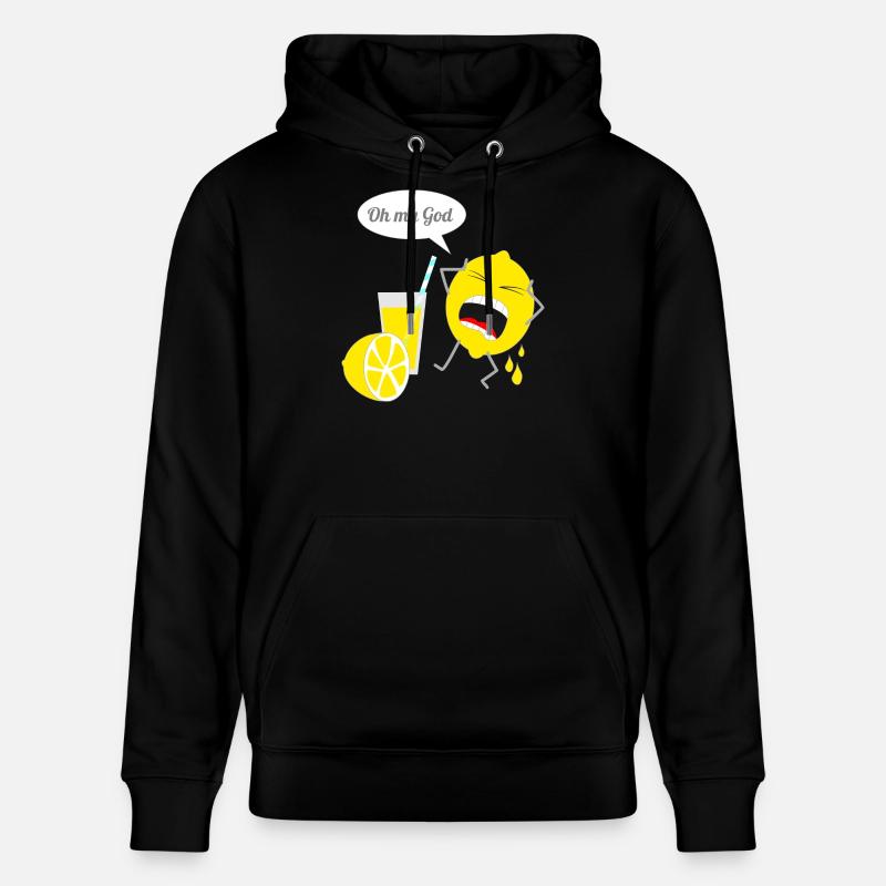 Design de citron drôle - Sweat à capuche bio CRUISER Stanley/Stella Unisexe - noir