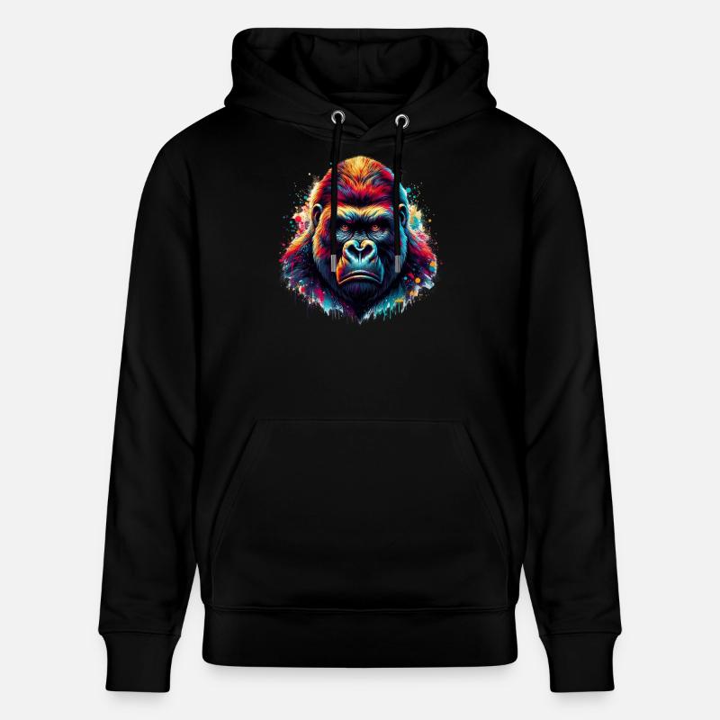 Gorille - Sweat à capuche bio CRUISER Stanley/Stella Unisexe - noir