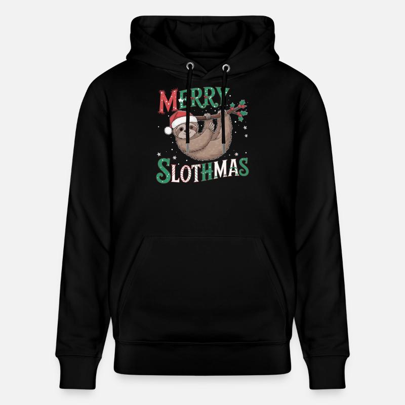 Joyeux Slothmas - Sweat à capuche bio CRUISER Stanley/Stella Unisexe - noir