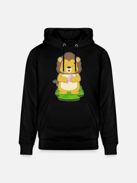 Lion Letter - Stanley/Stella CRUISER Unisex Organic Hoodie - black