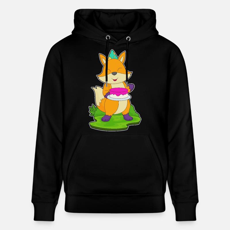 Gâteau d’anniversaire renard - Sweat à capuche bio CRUISER Stanley/Stella Unisexe - noir