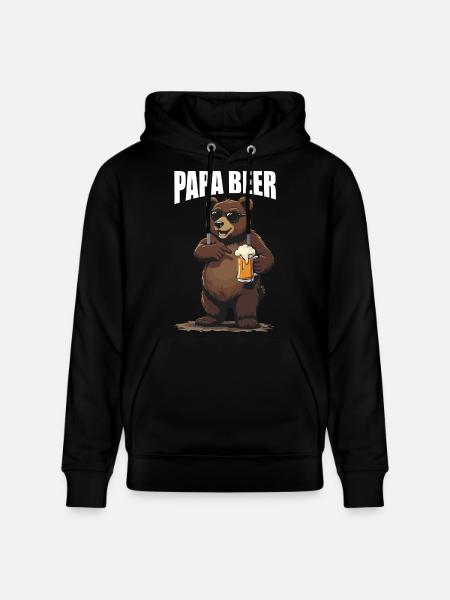 papa bier - Stanley/Stella Unisex Bio-Hoodie CRUISER - Schwarz
