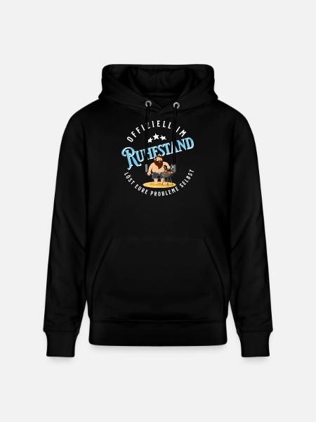 Officially retired – Funny pensioner motif - Stanley/Stella CRUISER Unisex Organic Hoodie - black