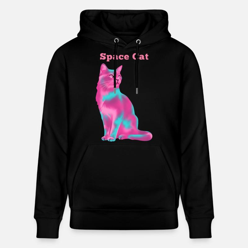 Chat de l’espace - Sweat à capuche bio CRUISER Stanley/Stella Unisexe - noir