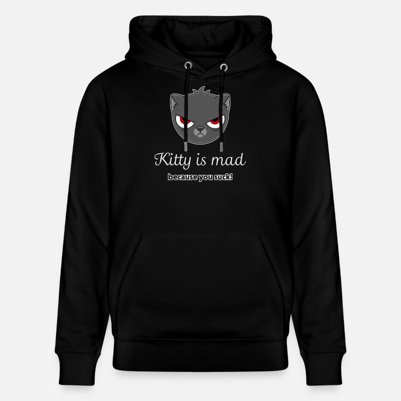 beleidigte Katze - Stanley/Stella Unisex Bio-Hoodie CRUISER  - Schwarz