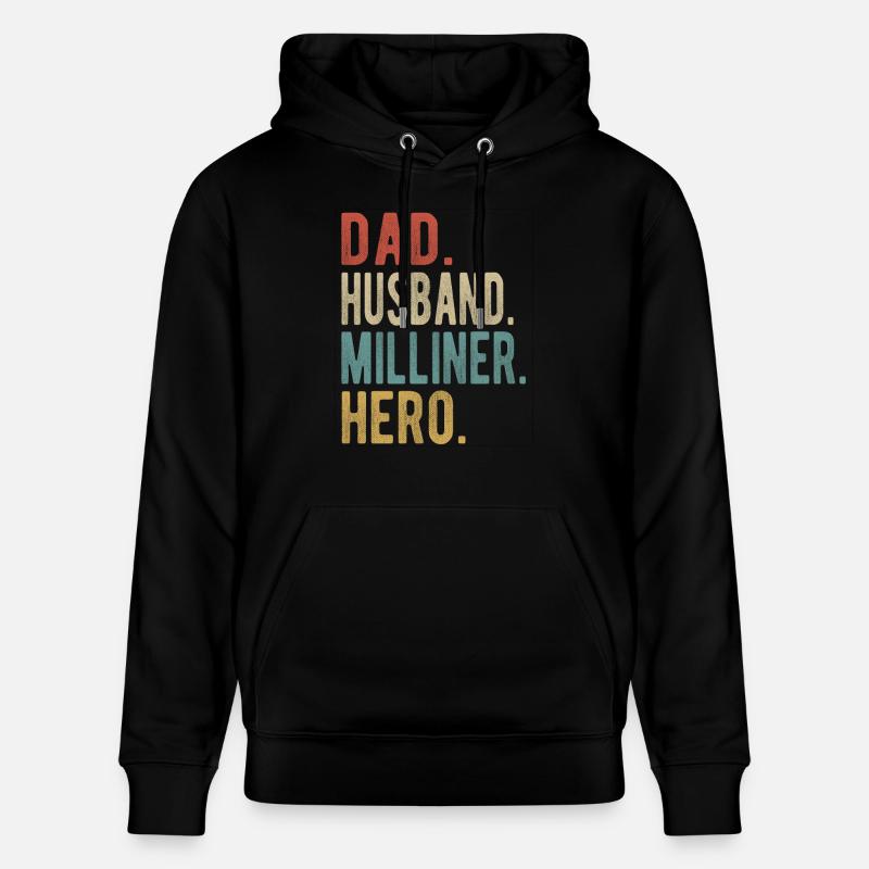 Hutmacher Papa Ehemann Held - Stanley/Stella Unisex Bio-Hoodie CRUISER  - Schwarz