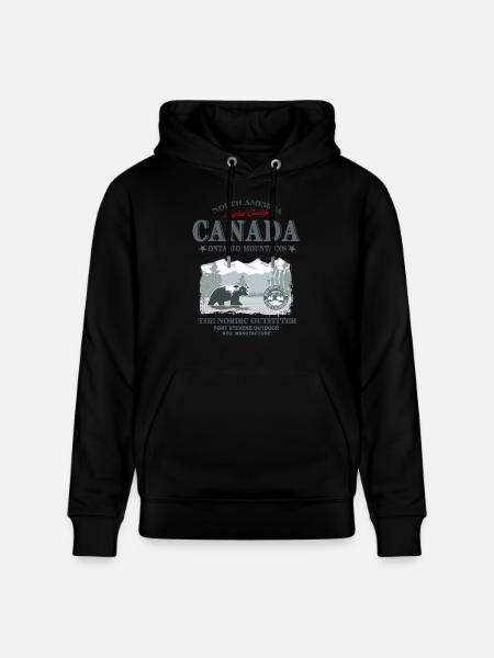 Canada - Grizzly Bear - Stanley/Stella Unisex Bio-Hoodie CRUISER  - Schwarz