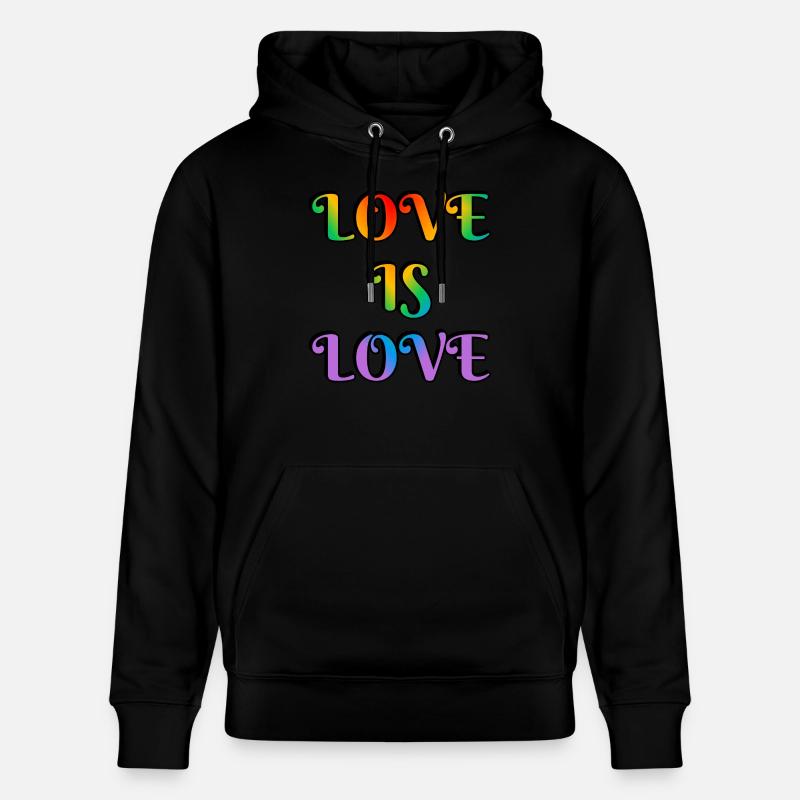 Arc-en-ciel L’amour est l’amour - Sweat à capuche bio CRUISER Stanley/Stella Unisexe - noir
