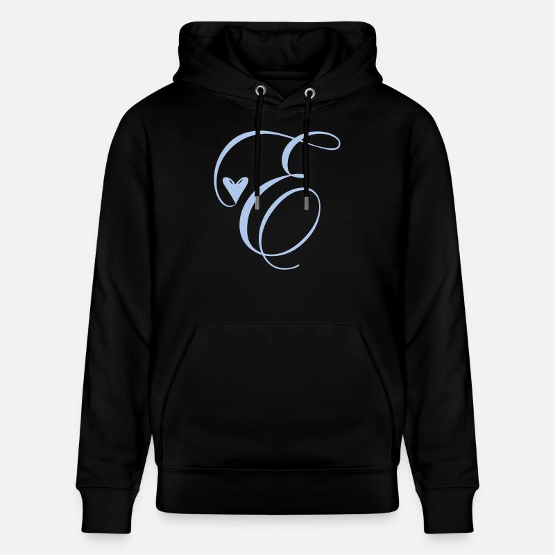 Monogramm E Herz Ranke - Stanley/Stella Unisex Bio-Hoodie CRUISER  - Schwarz