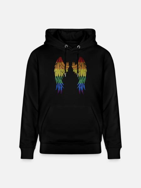 Gay Wings LGBT - Stanley/Stella Uniseks bio-hoodie CRUISER  - zwart