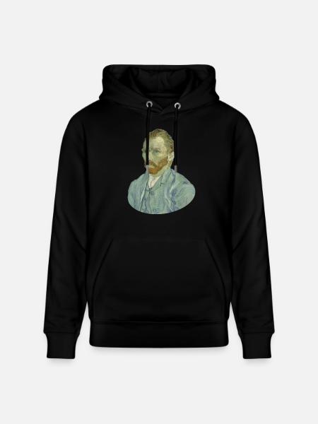 Vincent van Gogh Selvportræt Selvbillede Vincent - Stanley/Stella CRUISER økologisk unisex-hoodie - sort