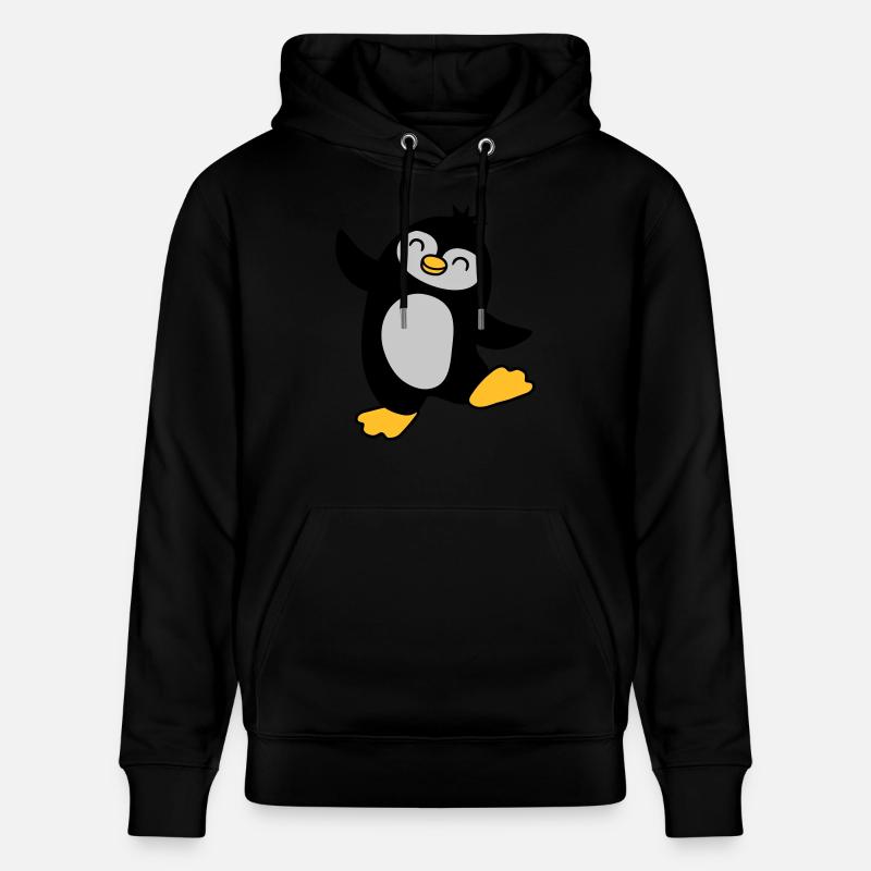 Joyeux pingouin mignon dansant - Sweat à capuche bio CRUISER Stanley/Stella Unisexe - noir