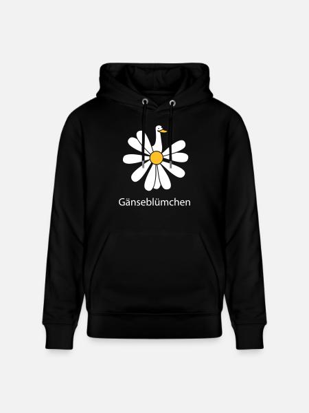 Gänseblümchen mit Gans - Stanley/Stella Unisex Bio-Hoodie CRUISER  - Schwarz