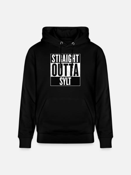 Straight Outta Sylt - Stanley/Stella Unisex Bio-Hoodie CRUISER - Schwarz