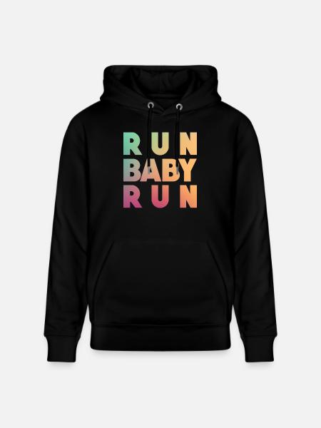 Run Baby Run - Stanley/Stella Unisex Bio-Hoodie CRUISER - Schwarz