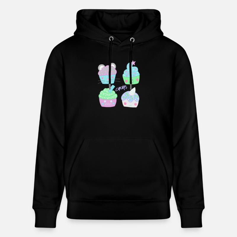 Cupcakes mignons - Sweat à capuche bio CRUISER Stanley/Stella Unisexe - noir