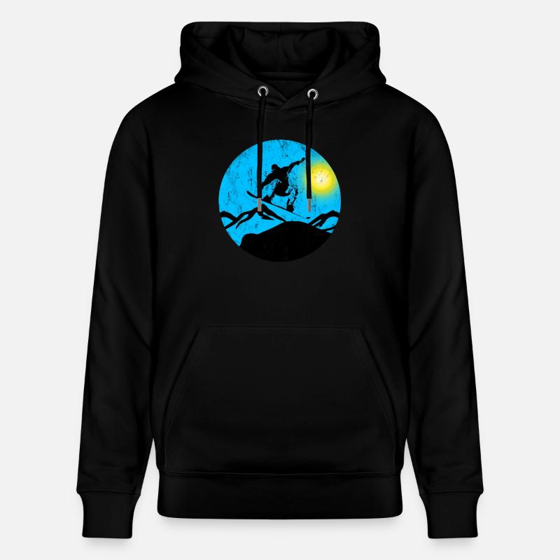 snowboarder saut - Sweat à capuche bio CRUISER Stanley/Stella Unisexe - noir