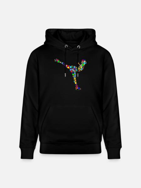 ice skating - Stanley/Stella CRUISER Unisex Organic Hoodie - black