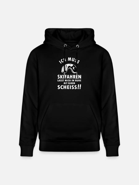 Skifahren - Stanley/Stella Unisex Bio-Hoodie CRUISER  - Schwarz