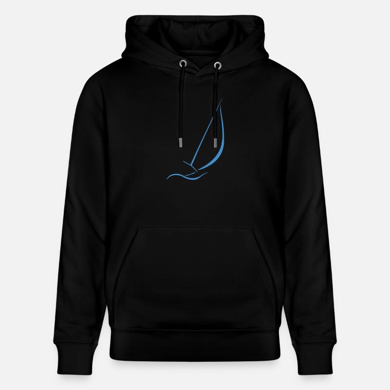 Voilier, mer, eau, vent, - Sweat à capuche bio CRUISER Stanley/Stella Unisexe - noir