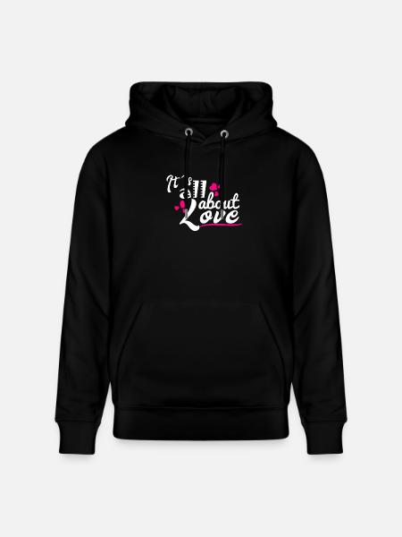 Idée Valentine Février Amour cadeau - Sweat à capuche bio CRUISER Stanley/Stella Unisexe - noir