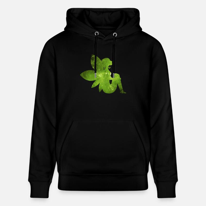 Grüne Fee Geschenk Idee Elfe - Stanley/Stella Unisex Bio-Hoodie CRUISER - Schwarz