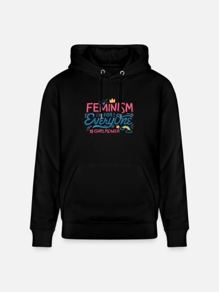 FEMINISM IS FOR EVERYONE - Stanley/Stella CRUISER Unisex Organic Hoodie - black