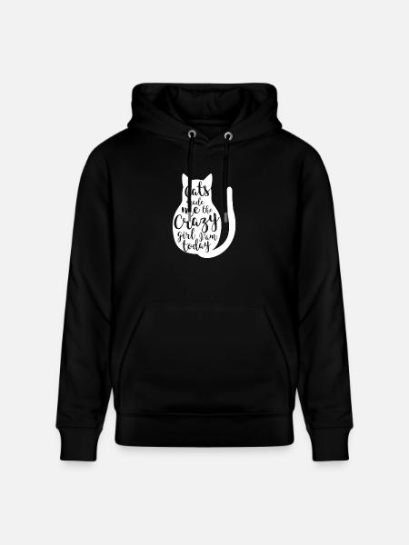 Kissat tekivät minusta lahjalemmikin - Stanley/Stella CRUISER unisex luomuhuppari - musta