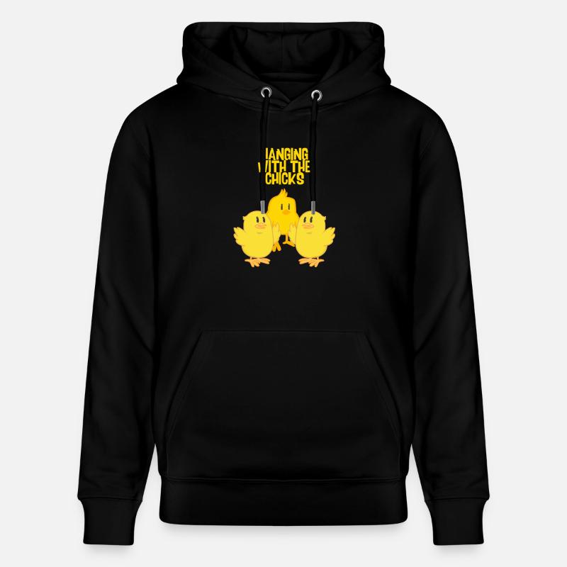 Mit den Chicks abhängen - Stanley/Stella Unisex Bio-Hoodie CRUISER - Schwarz