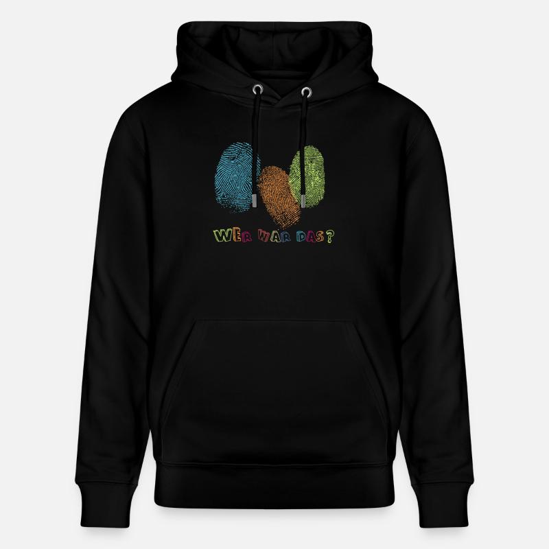 Fingerabdrücke - Wer war das? - Stanley/Stella Unisex Bio-Hoodie CRUISER  - Schwarz