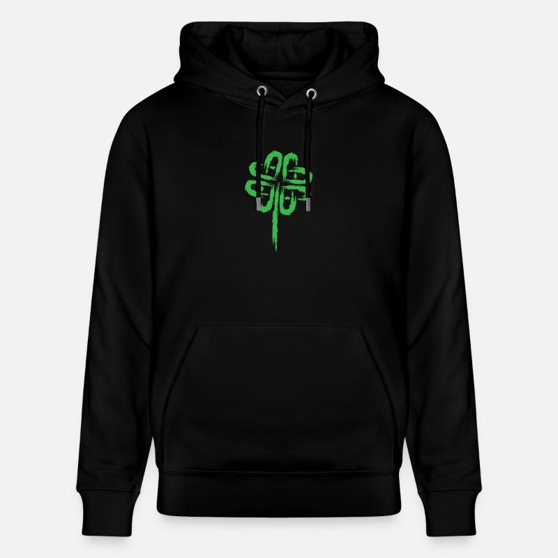 Symbole de trèfle Symboles celtiques - Sweat à capuche bio CRUISER Stanley/Stella Unisexe - noir