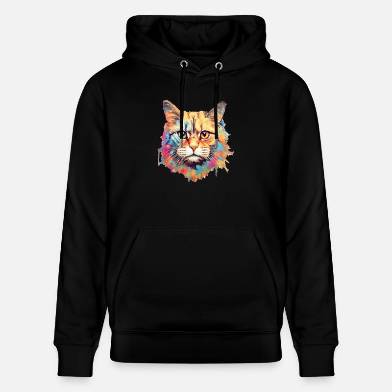 Chat - Sweat à capuche bio CRUISER Stanley/Stella Unisexe - noir