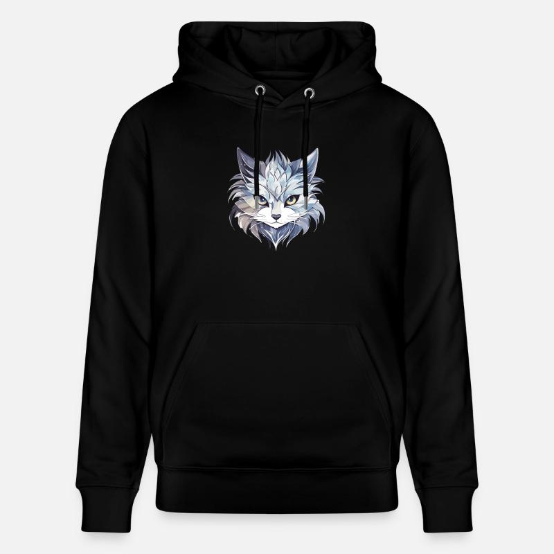 Chat - illustration - Sweat à capuche bio CRUISER Stanley/Stella Unisexe - noir