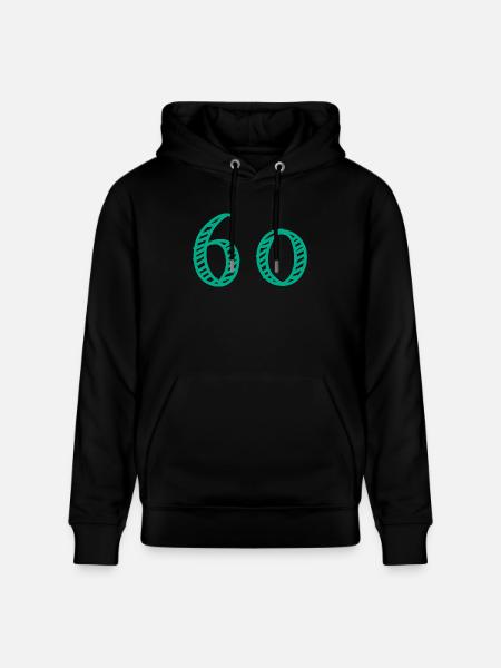 60 YEARS. 60th ANNIVERSARY. ANNIVERSARY 60 YEARS. 60 - Stanley/Stella CRUISER Unisex Organic Hoodie - black