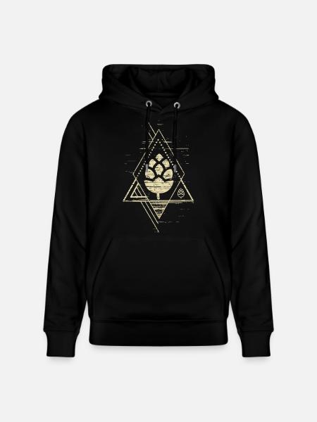 Geometric hops design - Stanley/Stella CRUISER Unisex Organic Hoodie - black