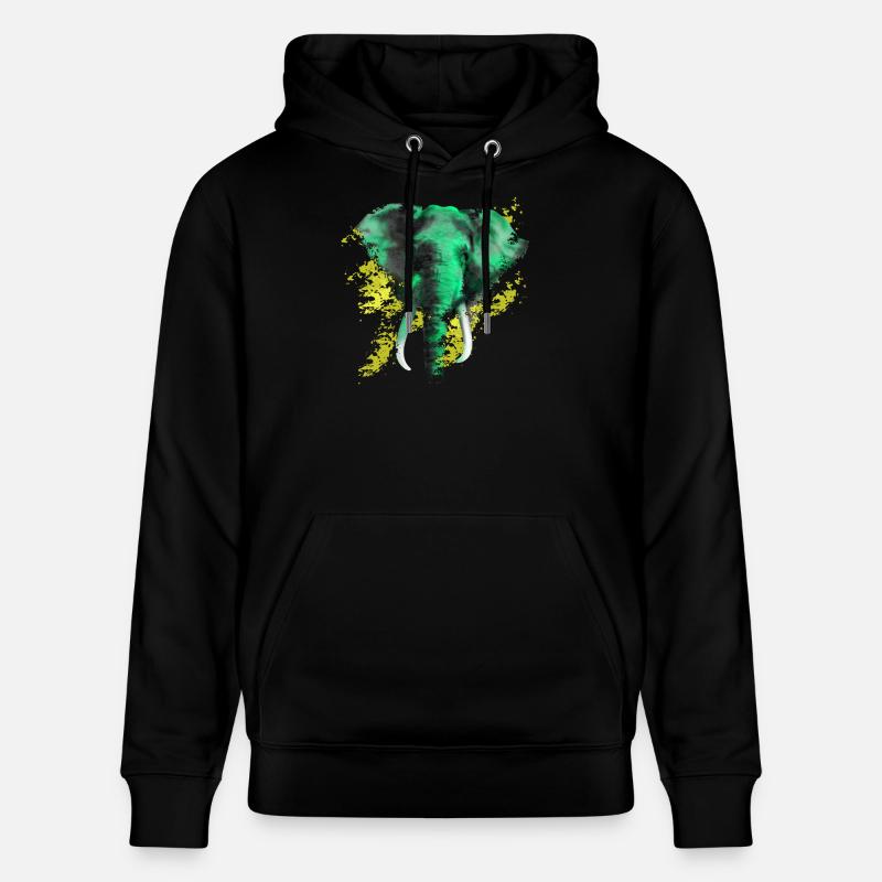 éléphant - Sweat à capuche bio CRUISER Stanley/Stella Unisexe - noir