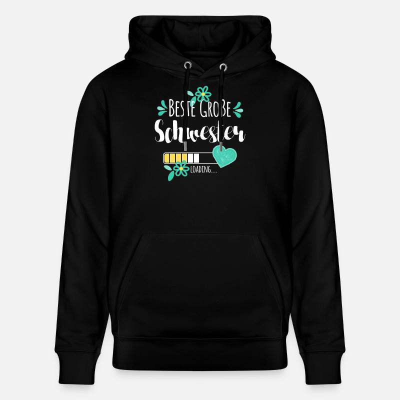 Beste Große Schwester Loading - Stanley/Stella Unisex Bio-Hoodie CRUISER  - Schwarz