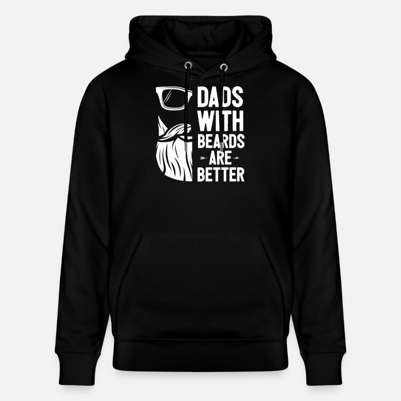 Dads with Beards Are Better - Stanley/Stella CRUISER Unisex Organic Hoodie - black
