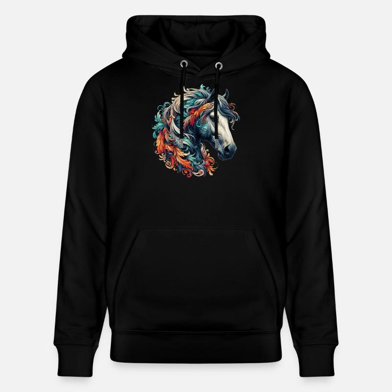 Cheval - Sweat à capuche bio CRUISER Stanley/Stella Unisexe - noir