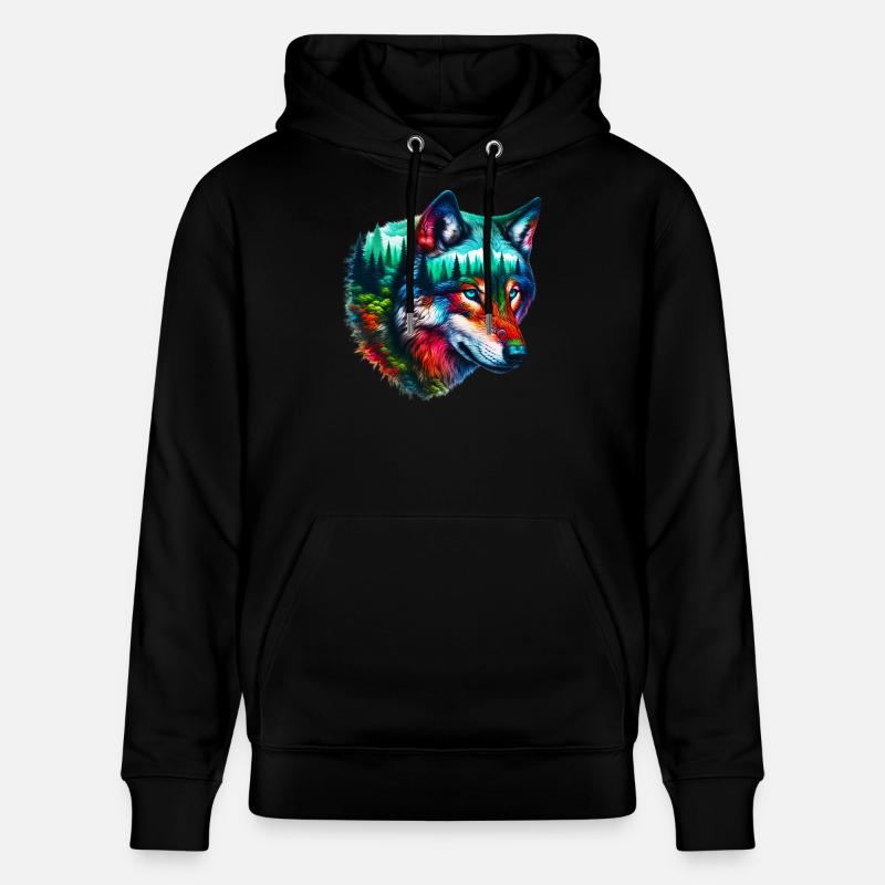 Loup - Sweat à capuche bio CRUISER Stanley/Stella Unisexe - noir