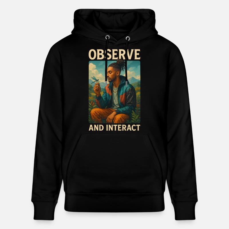 Observe & Interact - Stanley/Stella Unisex Bio-Hoodie CRUISER  - Schwarz