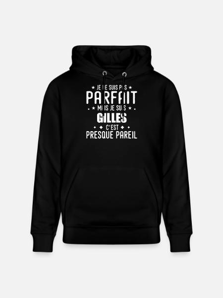 Gilles: authentic, imperfect, top, perfection - Stanley/Stella CRUISER Unisex Organic Hoodie - black