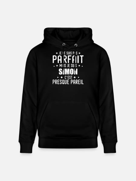Simon: authentic, imperfect, top, perfection - Stanley/Stella CRUISER Unisex Organic Hoodie - black