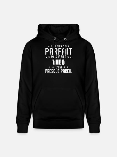 Theo: authentic, imperfect, top, perfection - Stanley/Stella CRUISER Unisex Organic Hoodie - black