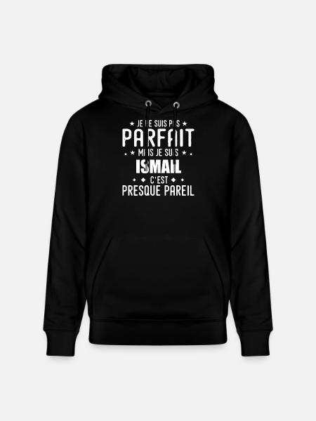 Ismail: authentic, imperfect, top, perfection - Stanley/Stella CRUISER Unisex Organic Hoodie - black