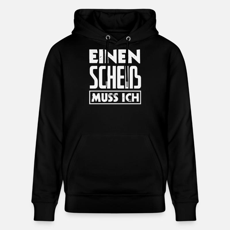 N Scheiß muss ich – Mittelfinger - Stanley/Stella Unisex Bio-Hoodie CRUISER  - Schwarz