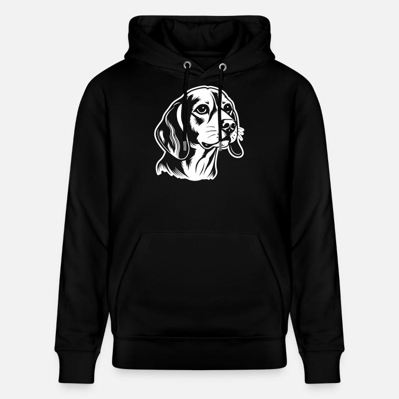 Tête de chien Beagle - Sweat à capuche bio CRUISER Stanley/Stella Unisexe - noir