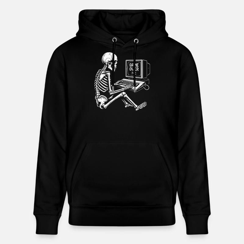 Skeleton Gamer sur console - Sweat à capuche bio CRUISER Stanley/Stella Unisexe - noir