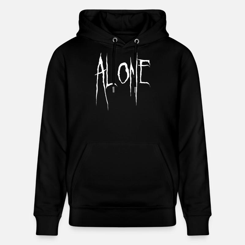 Typographie déchiquetée Alone - Sweat à capuche bio CRUISER Stanley/Stella Unisexe - noir