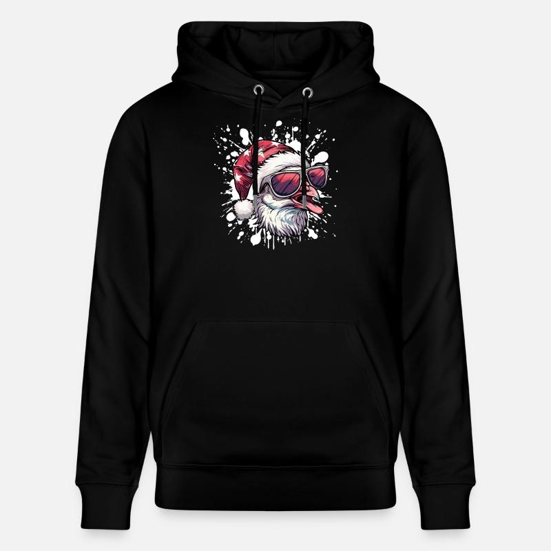 Colombe oiseau Noël drôle - Sweat à capuche bio CRUISER Stanley/Stella Unisexe - noir